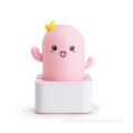 Cartoon LED night USB silicone lamp for baby